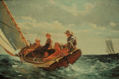Breezing Up (A Fair Wind), 1873-76 by Winslow Homer canvas print