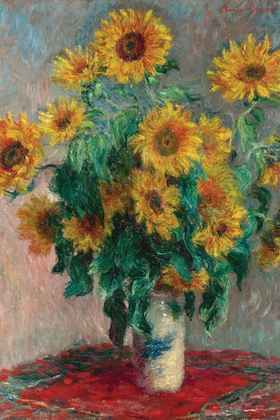 Bouquet Of Sunflowers, 1881 by Claude Monet framed wall art