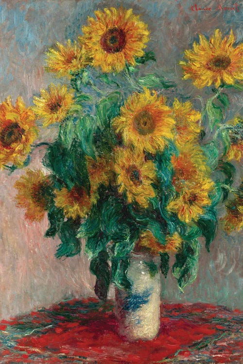 Bouquet Of Sunflowers, 1881 by Claude Monet wall art