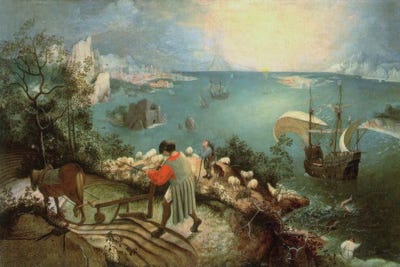 Landscape With The Fall Of Icarus, c.1555 by Pieter Brueghel the Elder canvas print