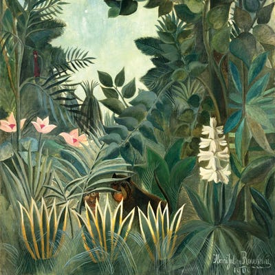 The Equatorial Jungle, 1909 by Henri Rousseau canvas print