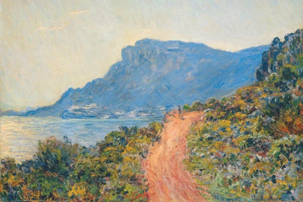 Claude Monet: La Corniche Near Monaco, 1884 by Claude Monet