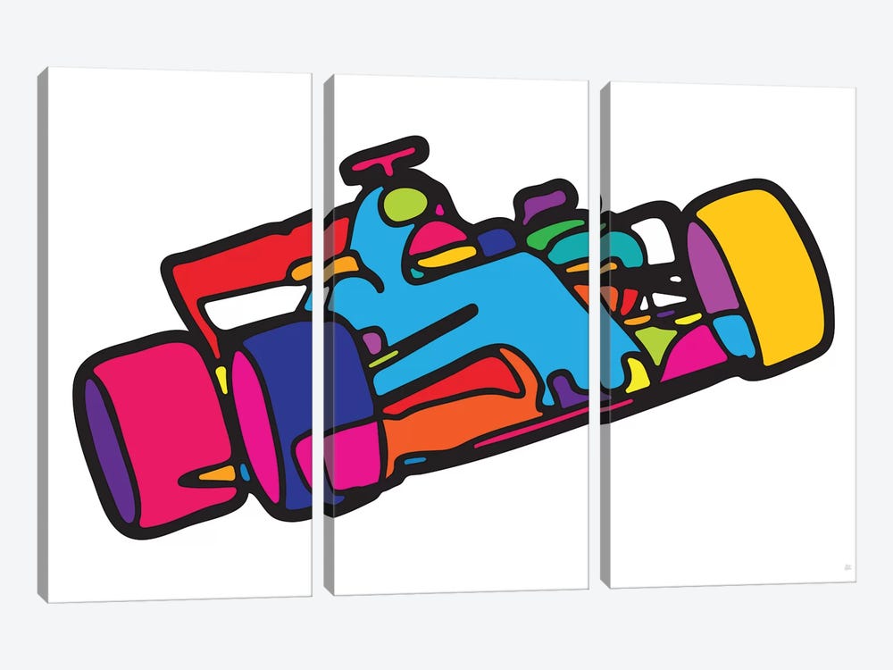F1 by Yoni Alter 3-piece Canvas Wall Art
