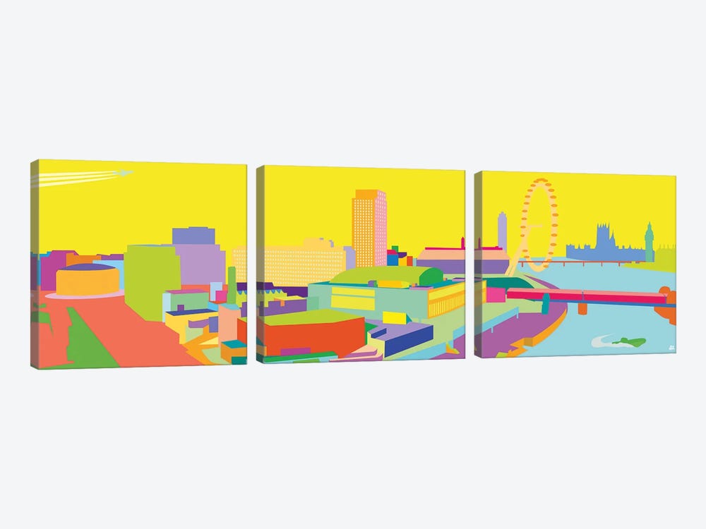 South Bank by Yoni Alter 3-piece Canvas Wall Art