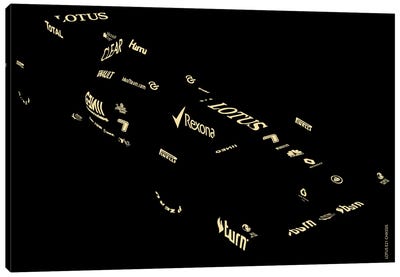 F1-Lotus Canvas Art Print - Black & Dark Art