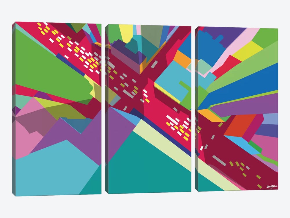 Intersection I by Yoni Alter 3-piece Canvas Art