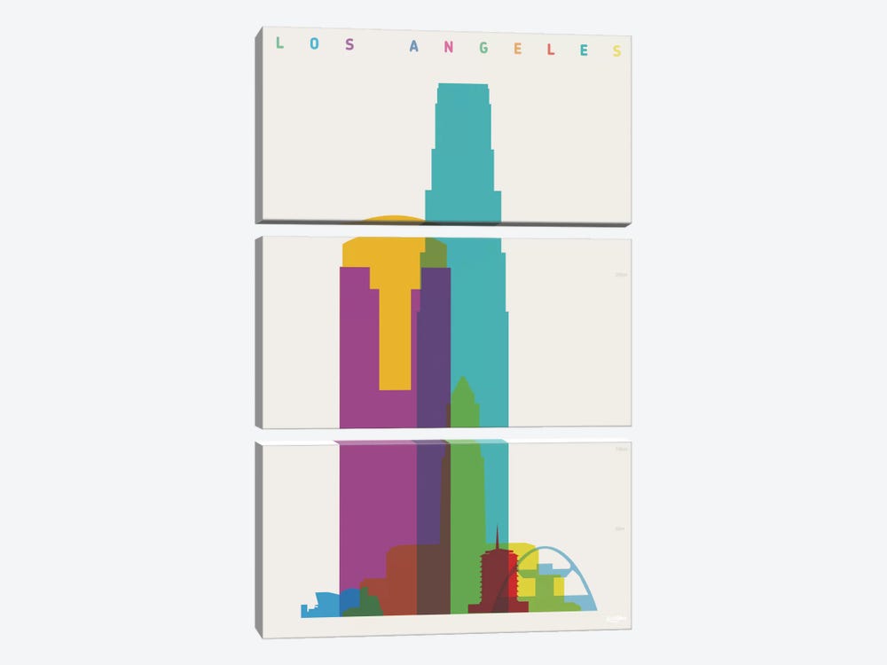 Los Angeles by Yoni Alter 3-piece Canvas Print