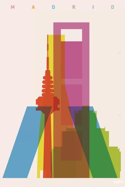 Madrid by Yoni Alter framed canvas print