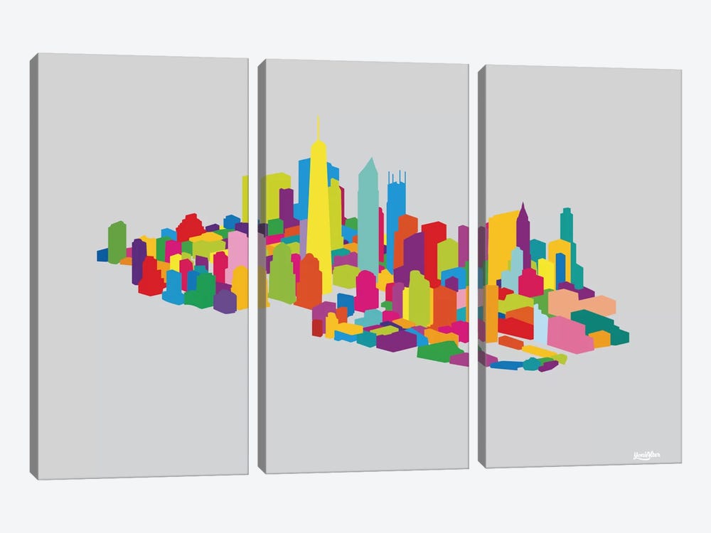 New WTC Iso by Yoni Alter 3-piece Canvas Wall Art