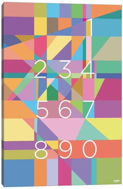Numbers Canvas Art Print - Yoni Alter