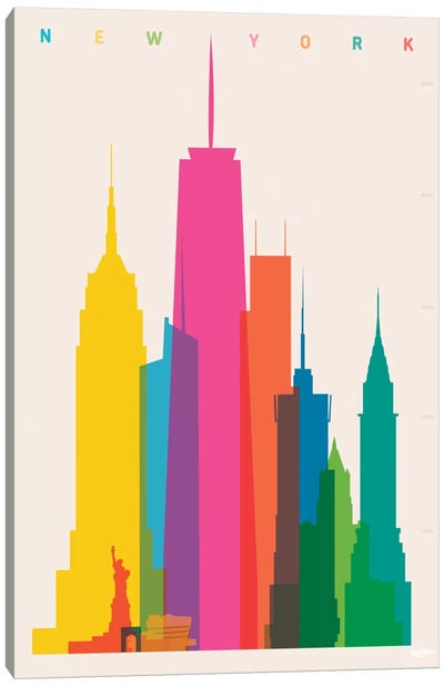 New York City Canvas Art Print - Pop World Tour