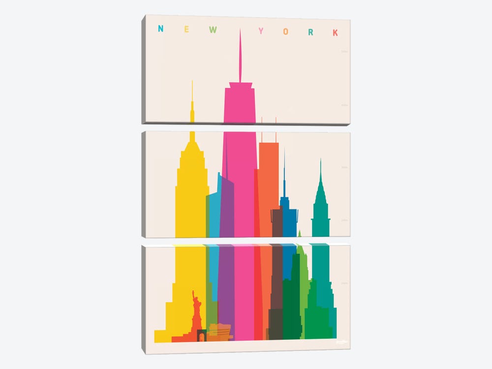 New York City by Yoni Alter 3-piece Canvas Artwork