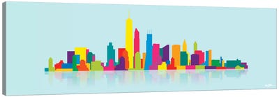 Skyline WTC Canvas Art Print - 3-Piece Urban Art