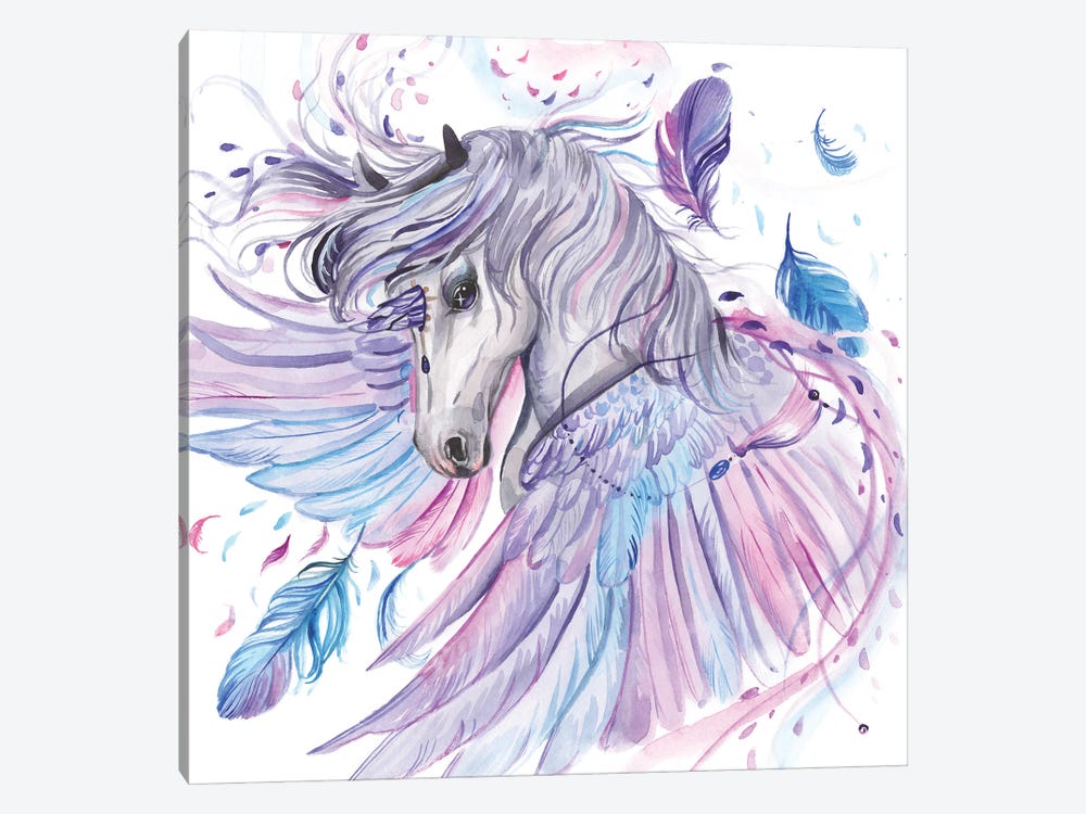 Pegasus-Unicorn With Wings by Yana Anikina 1-piece Canvas Wall Art