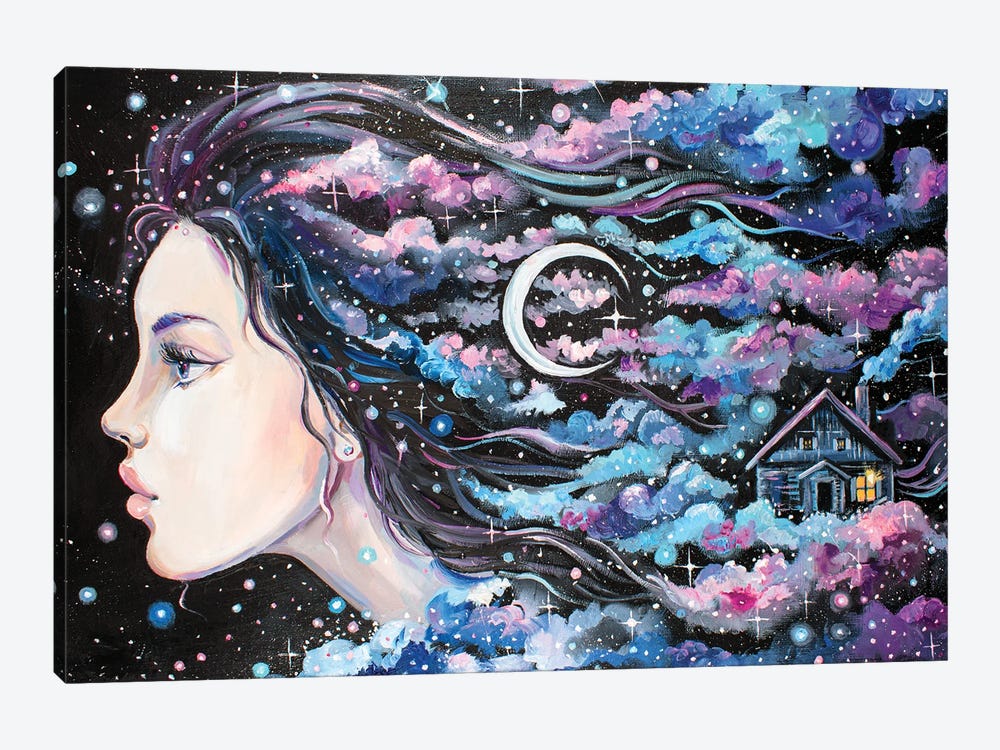 Moon Woman by Yana Anikina 1-piece Canvas Wall Art