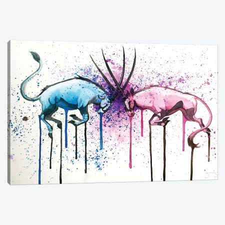 Oryx Fight Canvas Print #YAR16} by Yanin Ruibal Canvas Print