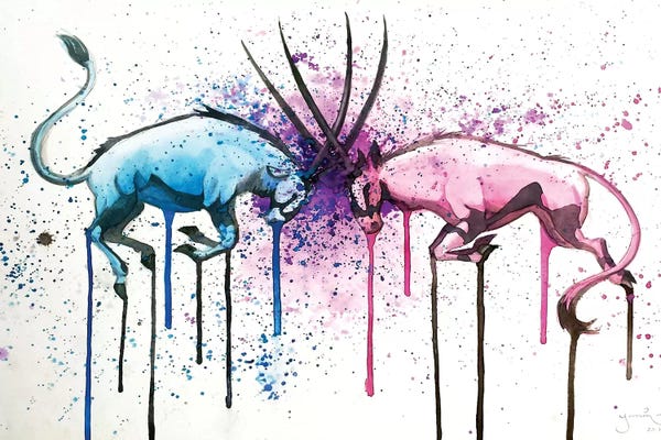 Antelopes: Oryx Fight by Yanin Ruibal