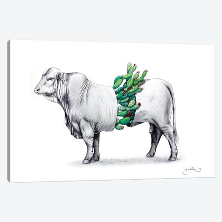Prickly Bull Canvas Print #YAR20} by Yanin Ruibal Art Print