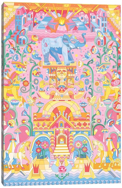 The Palace Canvas Art Print - Pastels