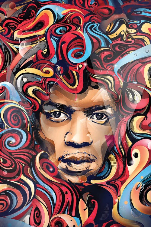 Hendrix by Yo Az wall art