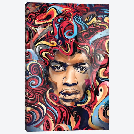 Hendrix Canvas Print #YAZ8} by Yo Az Canvas Artwork