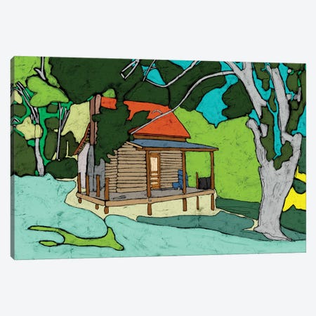 Cabin In The Woods Canvas Print #YBM17} by Ynon Mabat Canvas Artwork