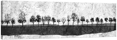 Dark Ink Trees Canvas Art Print