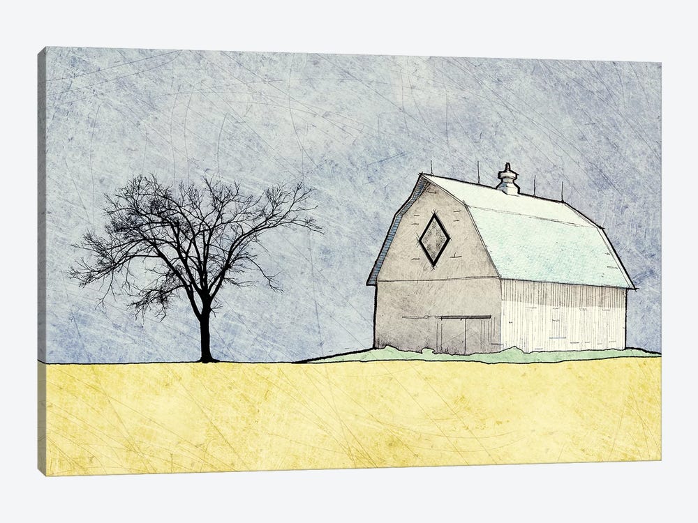 Daytime Farm Scene by Ynon Mabat 1-piece Canvas Print