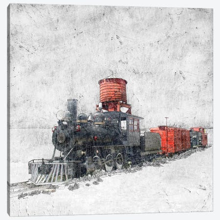 Muted Locomotive Canvas Print #YBM41} by Ynon Mabat Canvas Wall Art