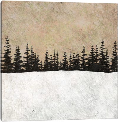 One Evening Canvas Art Print - Evergreen Tree Art