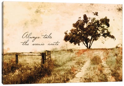 Always Take The Scenic Route Canvas Art Print