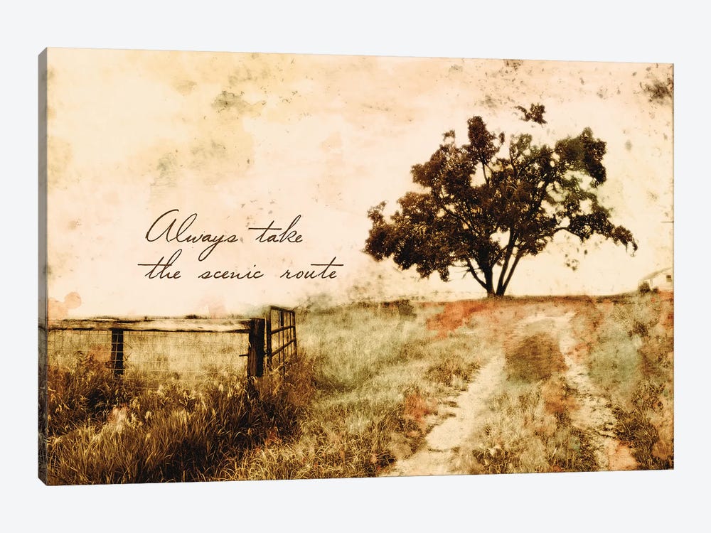 Always Take The Scenic Route by Ynon Mabat 1-piece Canvas Wall Art