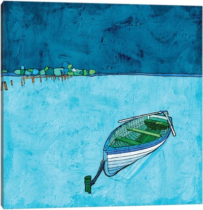 Peaceful Lake Canvas Art Print - Kids Nautical Art