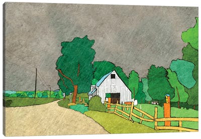 Rainy Season On The Farm Canvas Art Print