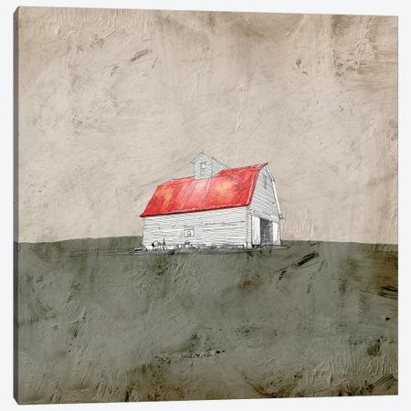 Red And White Barn Canvas Print #YBM56} by Ynon Mabat Canvas Art