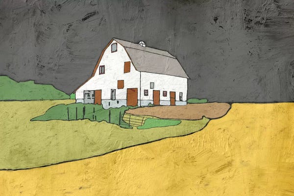 Ynon Mabat: White Barn by Ynon Mabat