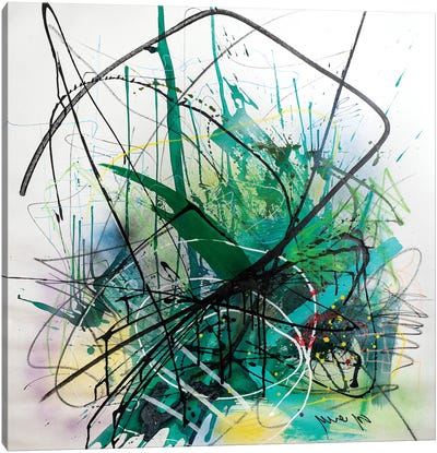 Green Field Canvas Art Print - Yossef Ben-Sason