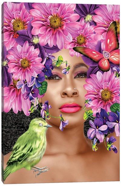 Beautiful Grace-Woman In Bloom Canvas Art Print - Yvonne Coleman Burney