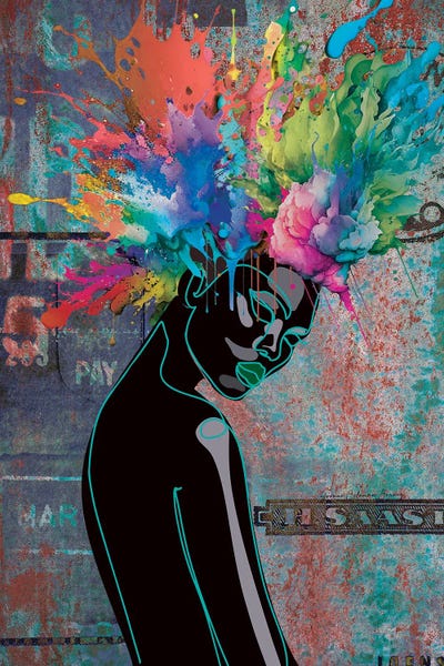 I Need Color In My Life II by Yvonne Coleman Burney framed canvas print