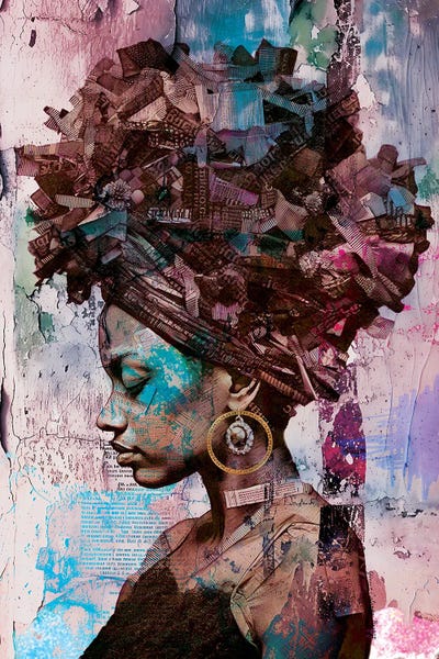 Color Me Brown by Yvonne Coleman Burney framed canvas print