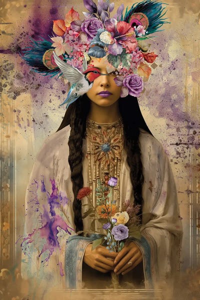 Native Halona in the Garden by Yvonne Coleman Burney acrylic art print