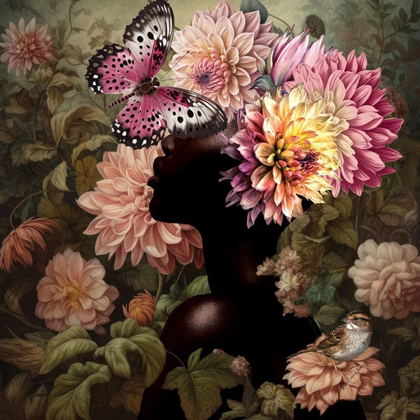 Butterflies and Flowers: Romance In The Garden by Yvonne Coleman Burney