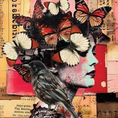Yvonne Coleman Burney - Gallery Posters: Flaming Butterflies by Yvonne Coleman Burney