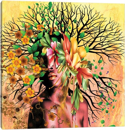 Women In Bloom - I Create Life Canvas Art Print - Yvonne Coleman Burney