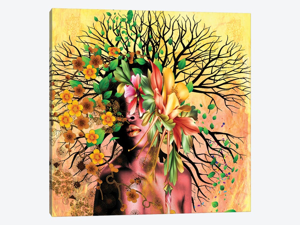 Women In Bloom - I Create Life by Yvonne Coleman Burney 1-piece Canvas Artwork