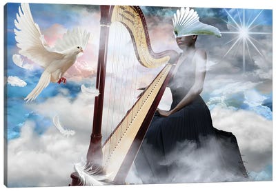 Heaven's Grace Canvas Art Print - Dove & Pigeon Art