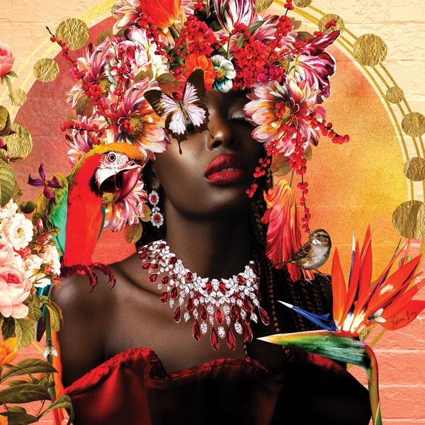 Yvonne Coleman Burney: Rubies Blooming In The Garden by Yvonne Coleman Burney