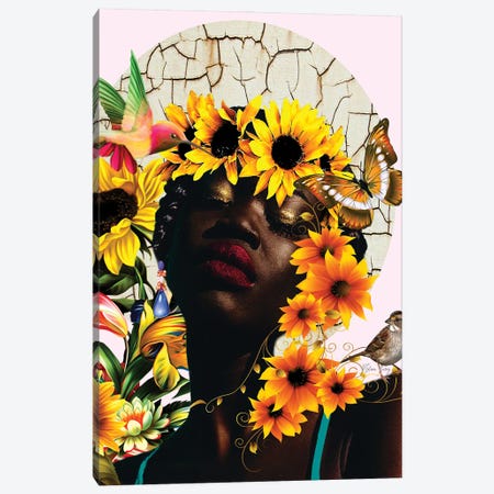 The Sunshine Of Nini -Women In Bloom Canvas Print #YCB43} by Yvonne Coleman Burney Canvas Artwork
