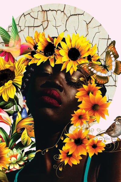 Butterflies and Flowers: The Sunshine Of Nini -Women In Bloom by Yvonne Coleman Burney