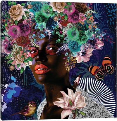 Women In Bloom - Colors of Freedom Canvas Art Print - Butterfly Art
